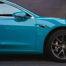 Glossy Miami Blue Vinyl Wrap