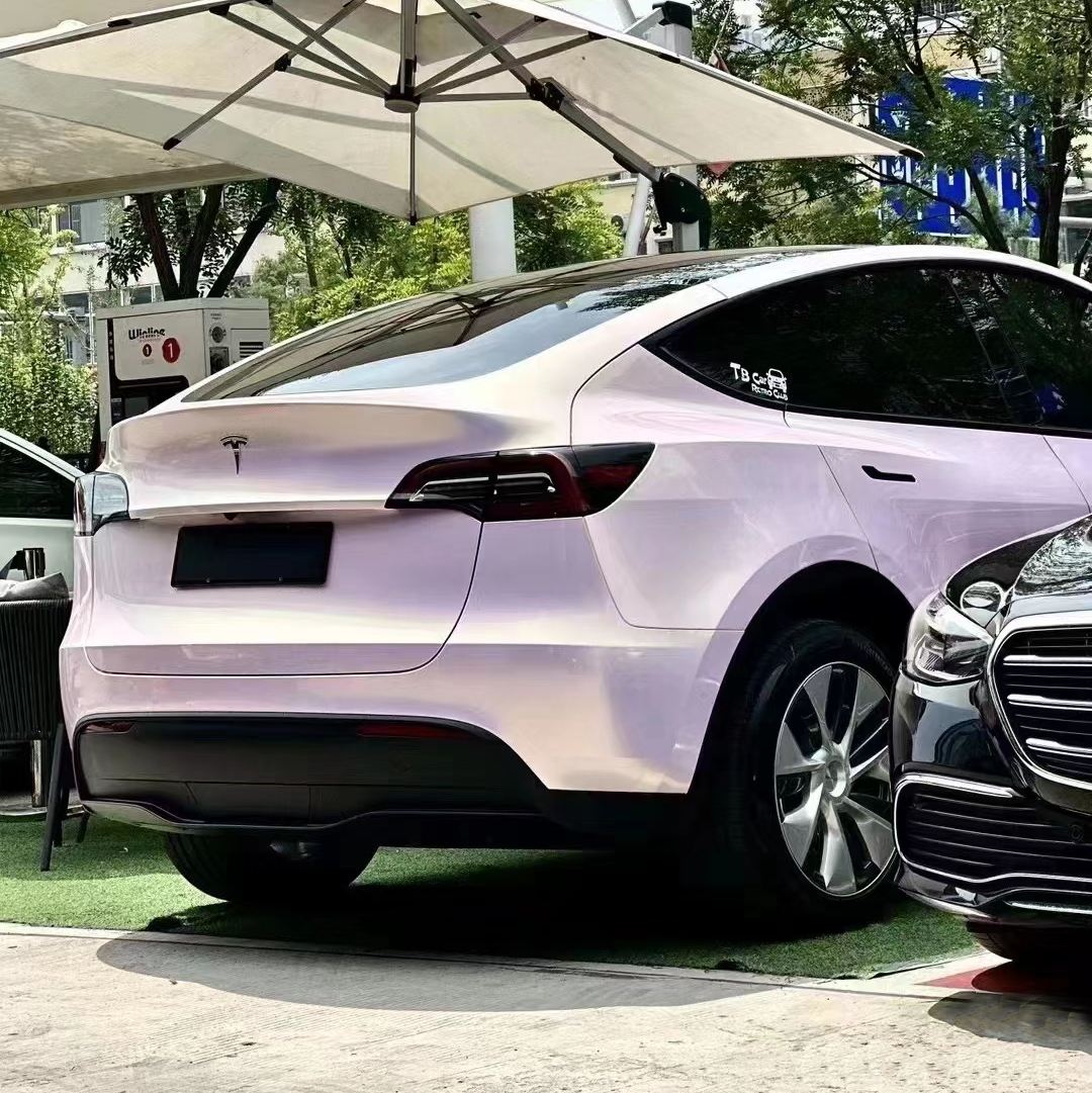 Ravoony Plus PET Glossy Glazed Pink Gold Car Wrap