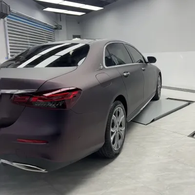 Ravoony Ultra Matte Black Purple Car Vinyl Wrap