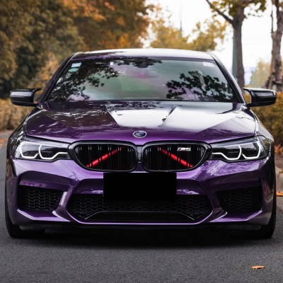 Ravoony Plus Audi Gloss Velvet Purple Car Vinyl Wrap BMW 5 Series Wrap 02