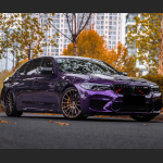 Ravoony Plus Audi Gloss Velvet Purple Car Vinyl Wrap BMW 5 Series Wrap