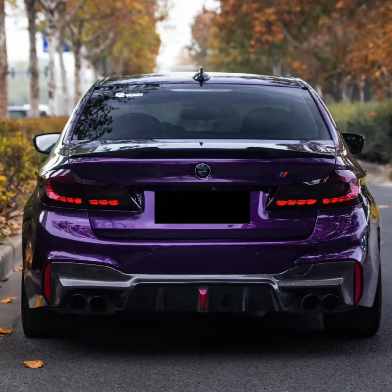 Ravoony Plus Audi Gloss Velvet Purple Car Vinyl Wrap BMW 5 Series Wrap