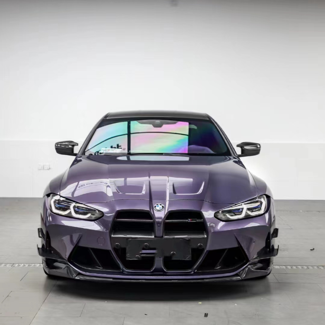 Ravoony Plus Bentley Gloss Grey Violet Car Vinyl Wrap BMW M4 Wrap