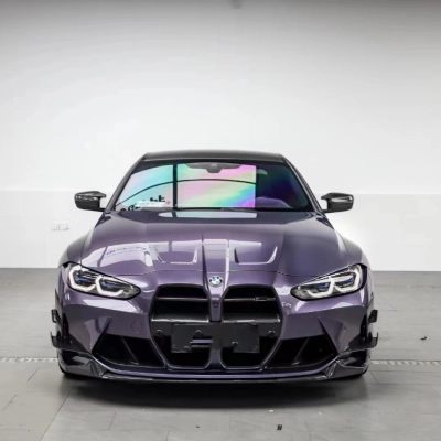 Ravoony Plus Bentley Gloss Grey Violet Car Vinyl Wrap BMW M4 Wrap 02