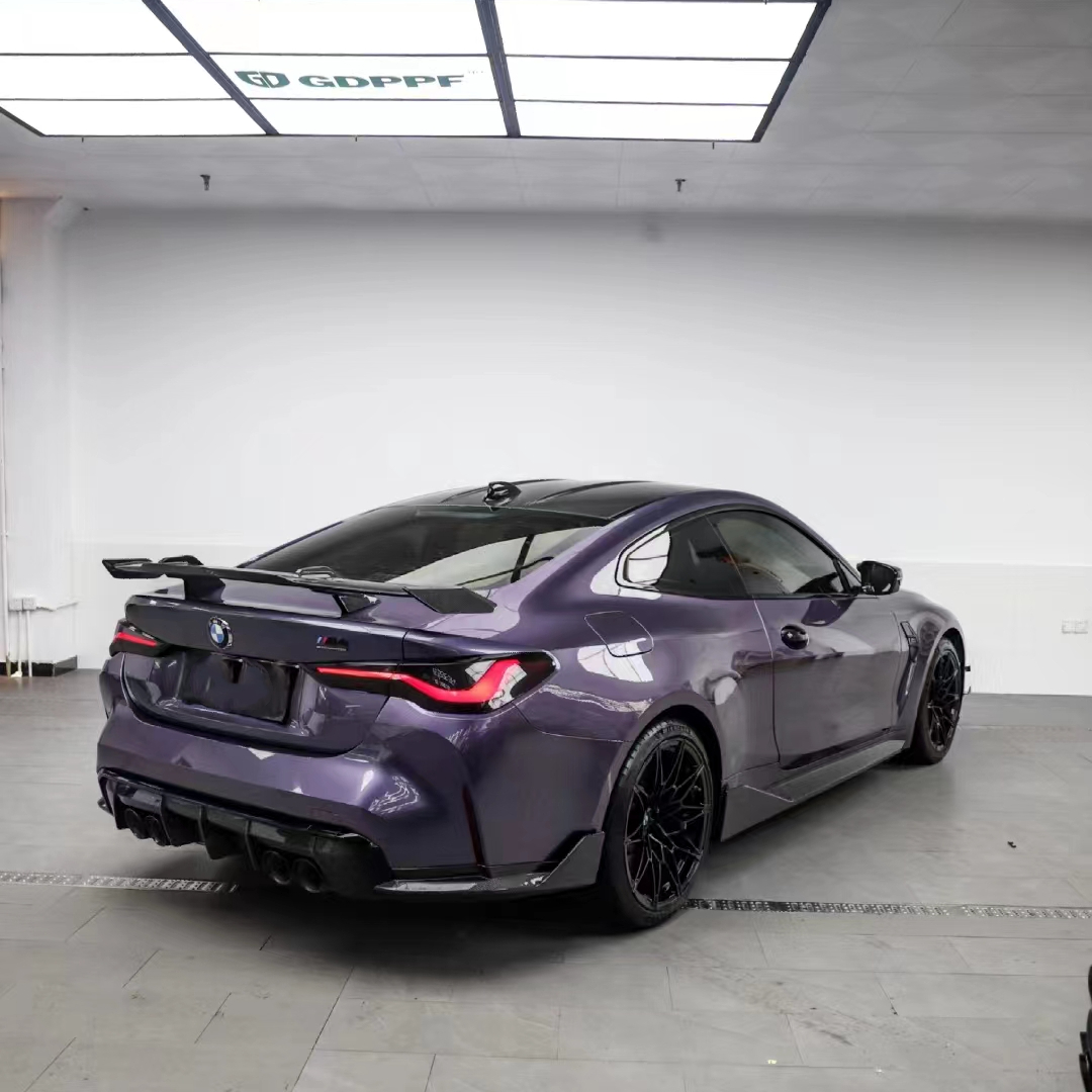 Ravoony Plus Bentley Gloss Grey Violet Car Vinyl Wrap BMW M4 Wrap