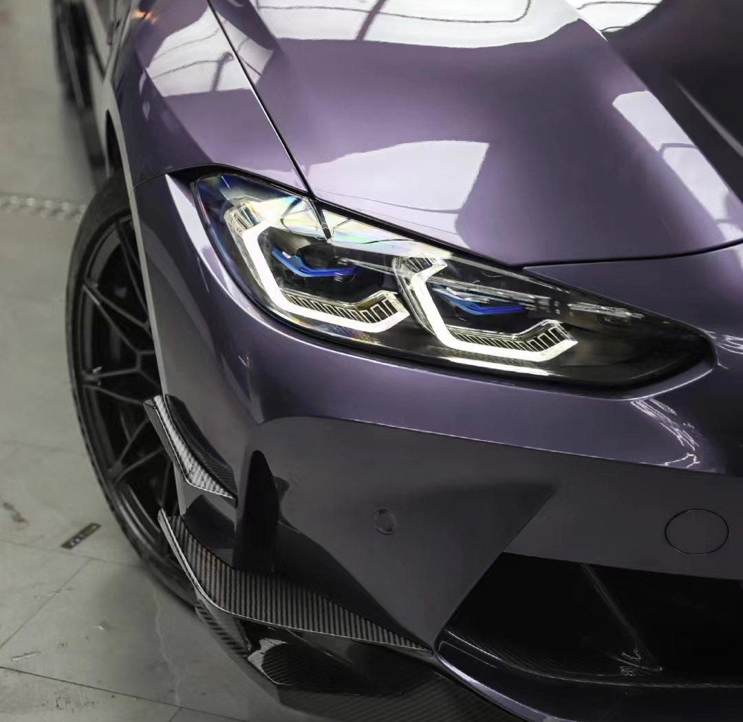 Ravoony Plus Bentley Gloss Grey Violet Car Vinyl Wrap BMW M4 Wrap