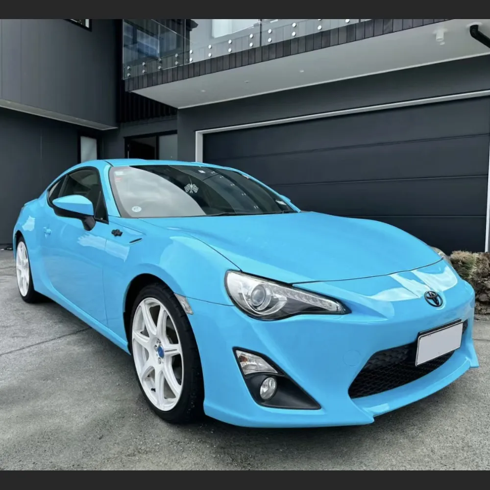 Toyota Wrap,Best Ravoony Glossy Crystal Sky Blue Car Wrap Toyota Wrap ...