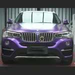 Ravoony Plus Matte Heavy Metal Sparkle Purple Car Wrap BMW X4 Wrap
