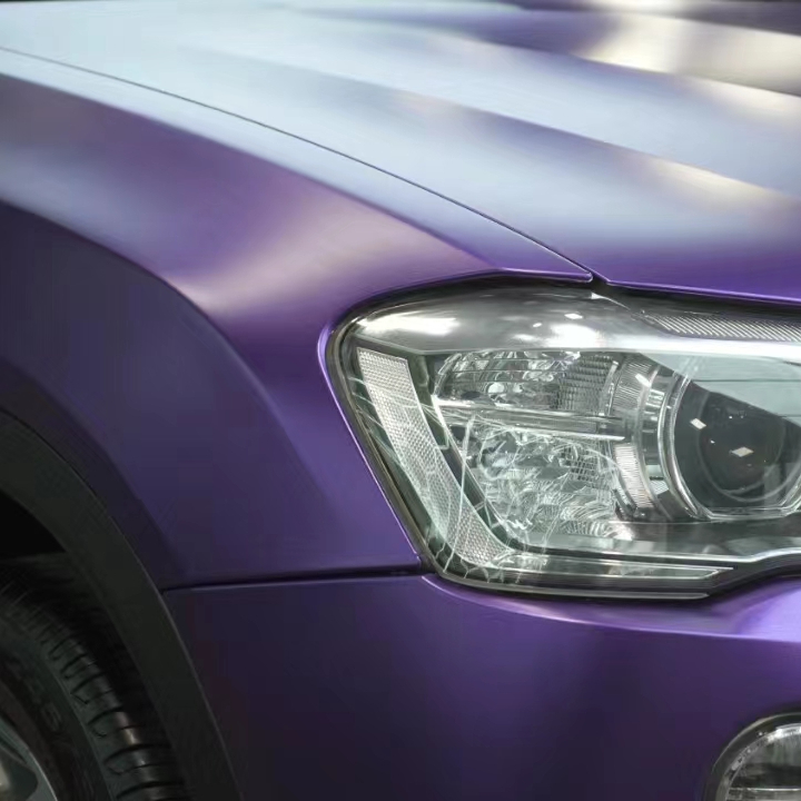 Ravoony Plus Matte Heavy Metal Sparkle Purple Car Wrap BMW X4 Wrap