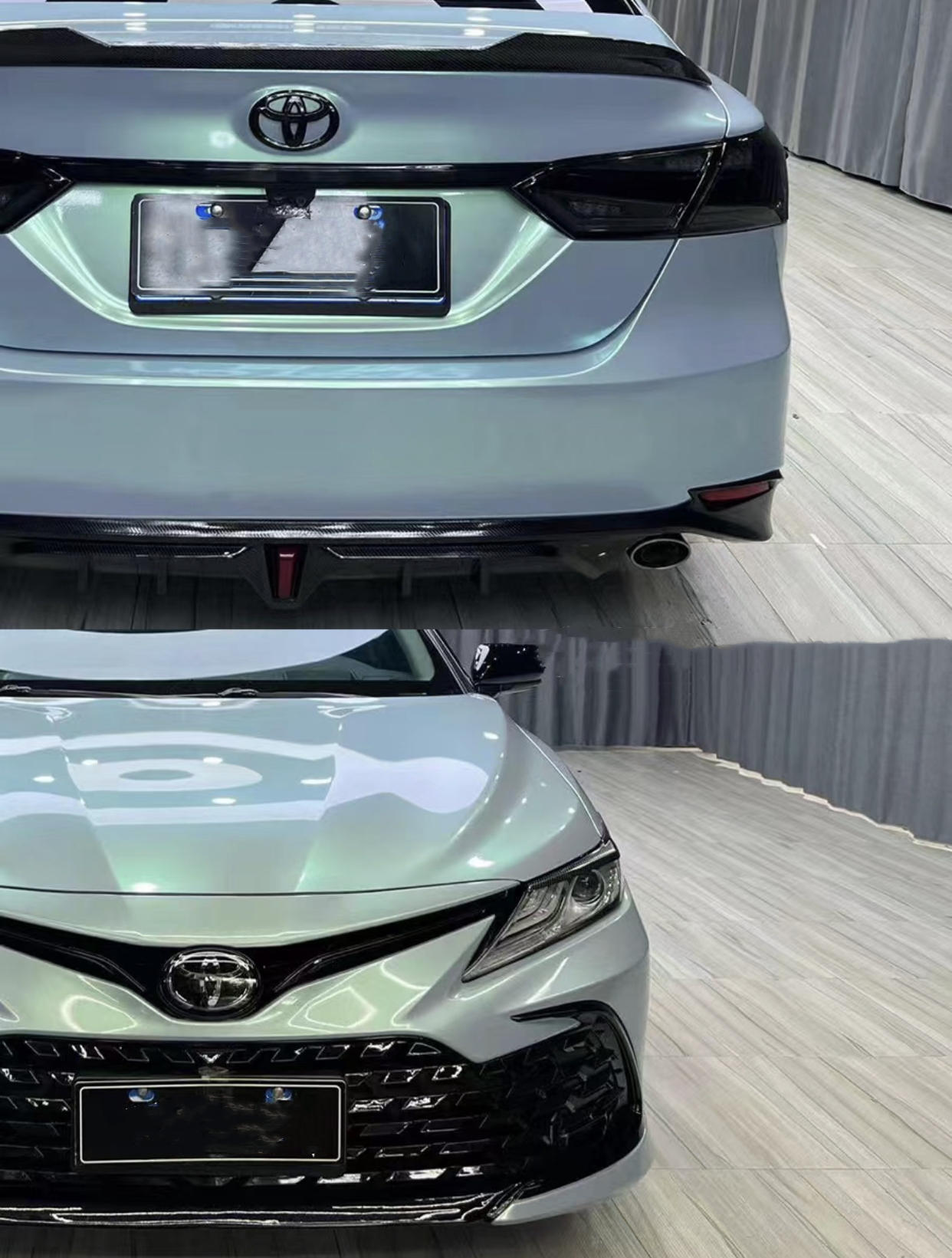 Ravoony Plus Twin Candy Grey Green Color Fliper Car Wrap Toyota Camry Wrap