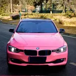 Ravoony Plus Glossy Princess Pink Vinyl Car Wrap BMW 3 Series Wrap