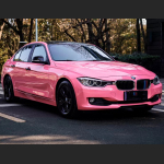 Ravoony Plus Glossy Princess Pink Vinyl Car Wrap BMW 3 Series Wrap