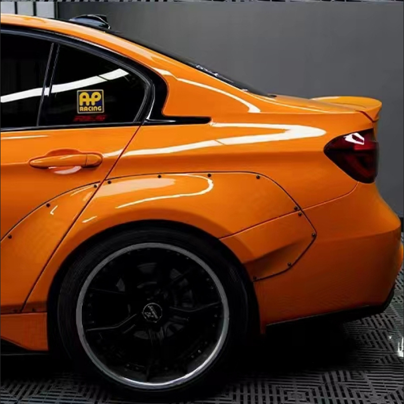 Ravoony Plus Gloss Crystal Mclaren Orange Wrap BMW 3 Series Wrap
