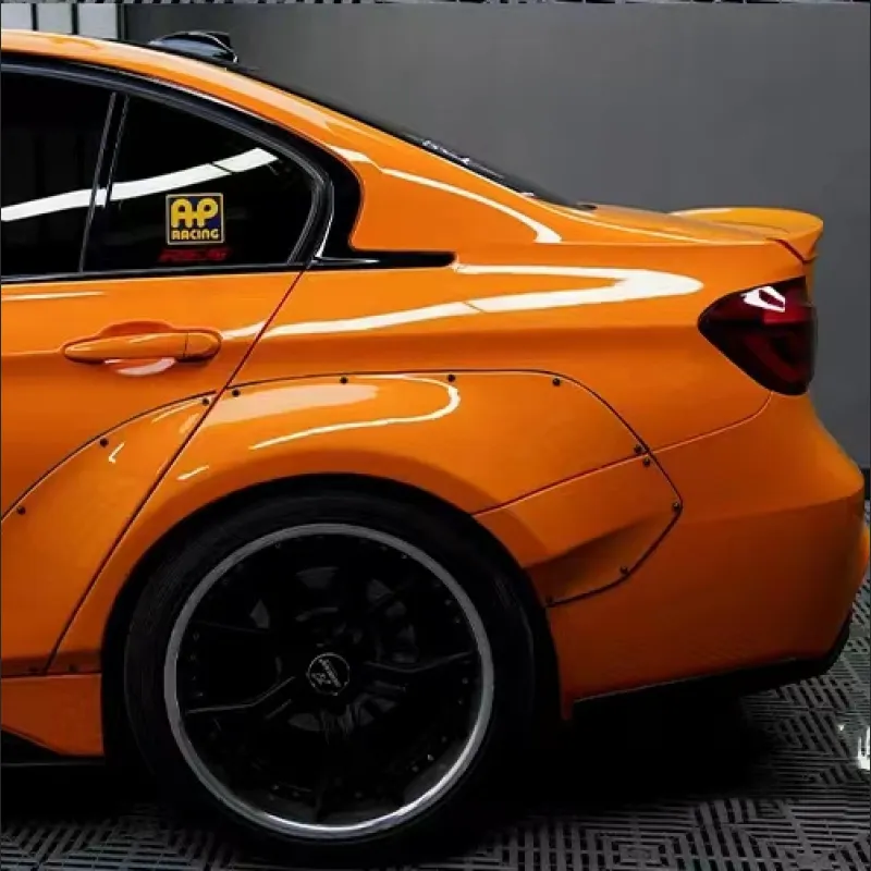 Ravoony Plus Gloss Crystal Mclaren Orange Wrap BMW 3 Series Wrap