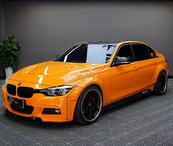 Ravoony Plus Gloss Crystal Mclaren Orange Wrap BMW 3 Series Wrap