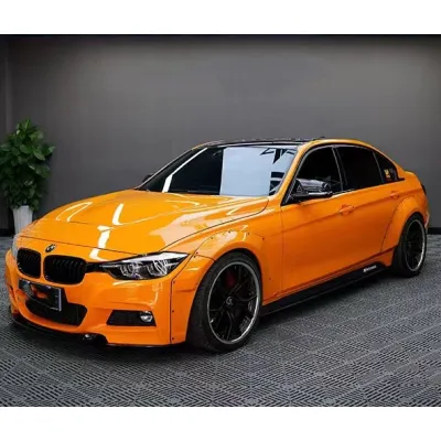 Ravoony Plus Gloss Crystal Mclaren Orange Wrap BMW 3 Series Wrap 02