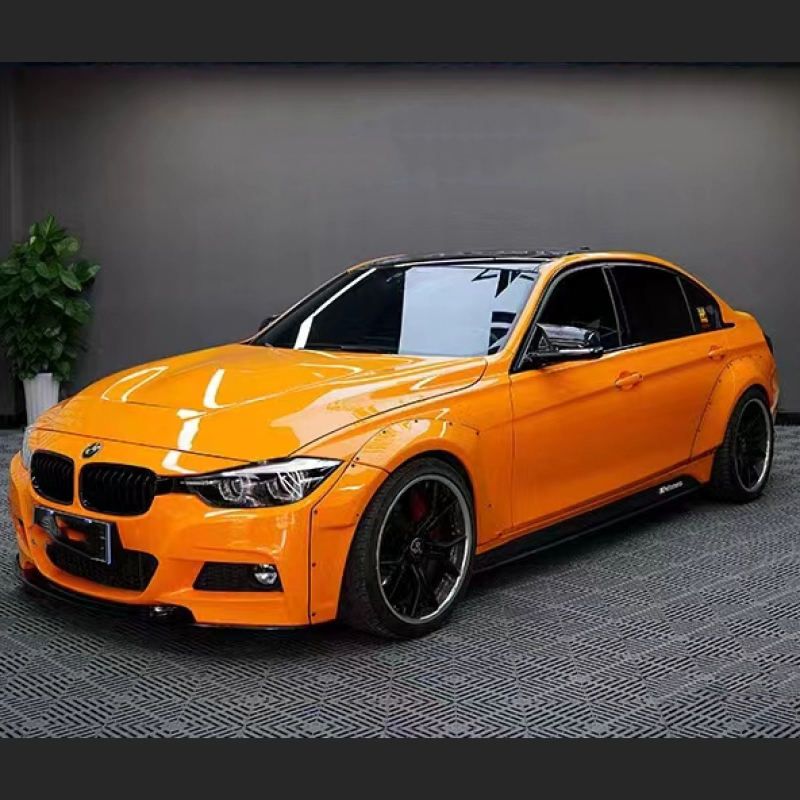 Ravoony Plus Gloss Crystal Mclaren Orange Wrap BMW 3 Series Wrap