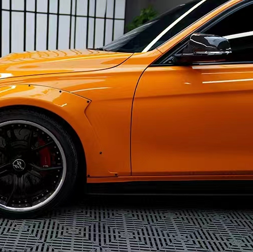 Ravoony Plus Gloss Crystal Mclaren Orange Wrap BMW 3 Series Wrap