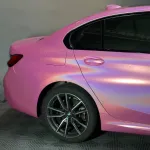 Ravoony Plus Glossy Laser Pink Car Vinyl Wrap BMW 3 Series Wrap