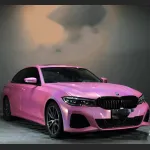 Ravoony Plus Glossy Laser Pink Car Vinyl Wrap BMW 3 Series Wrap