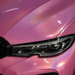 Ravoony Plus Glossy Laser Pink Car Vinyl Wrap BMW 3 Series Wrap