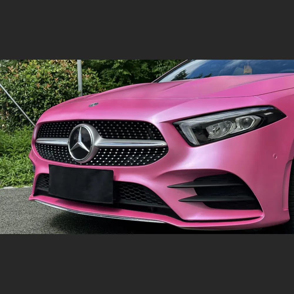 Ravoony Plus Pure Metal Princess Pink Car Vinyl Wrap