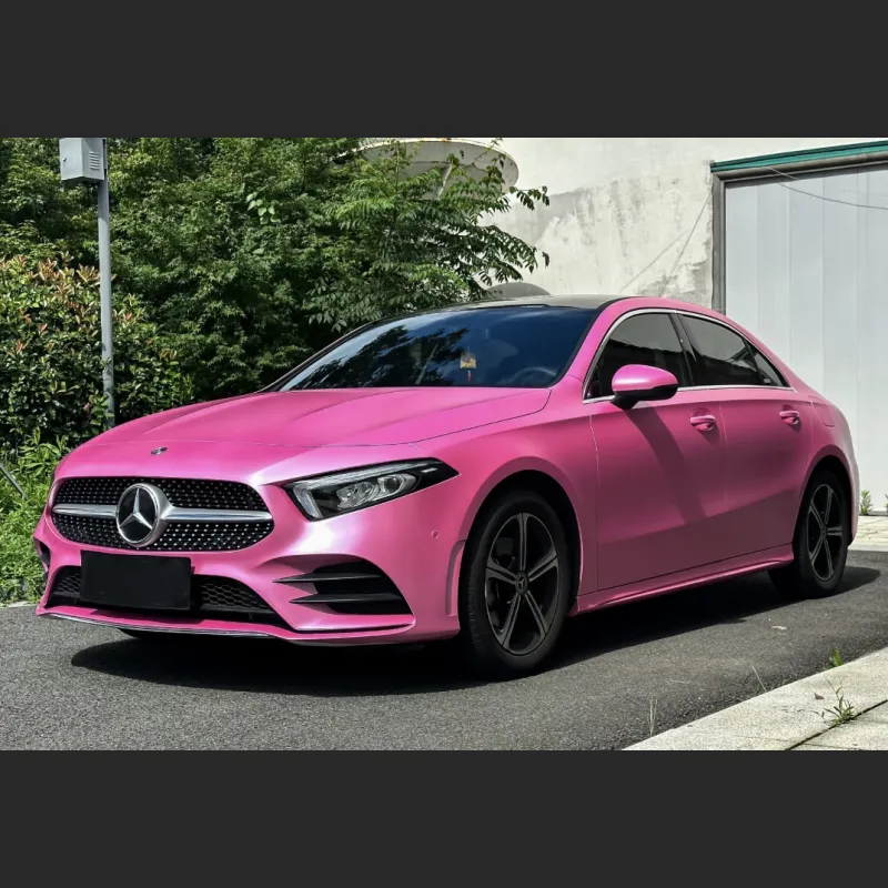 Ravoony Plus Pure Metal Princess Pink Car Vinyl Wrap