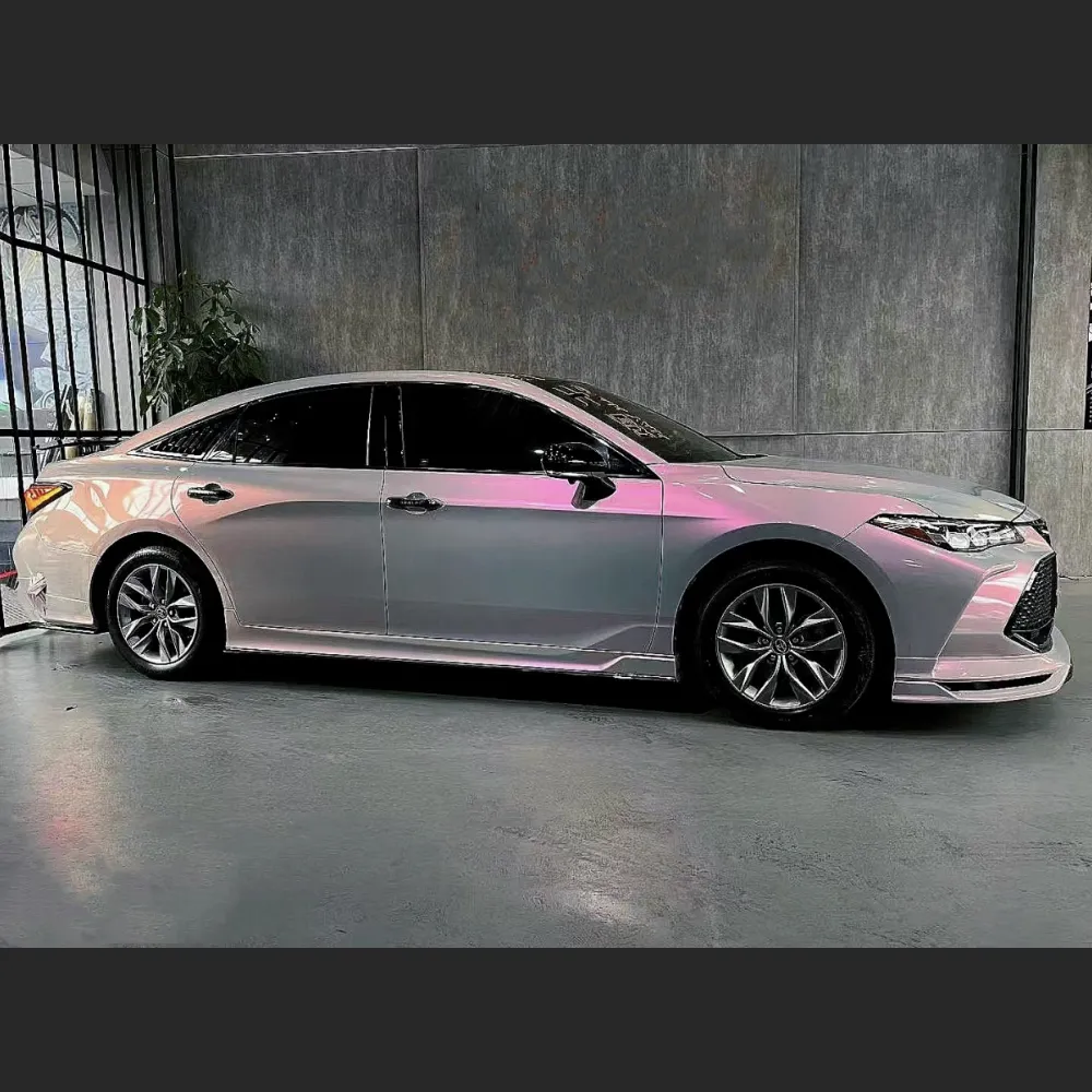 Ravoony Plus Twin Candy Grey Red Color Fliper Car Wrap Toyota Avalon Wrap