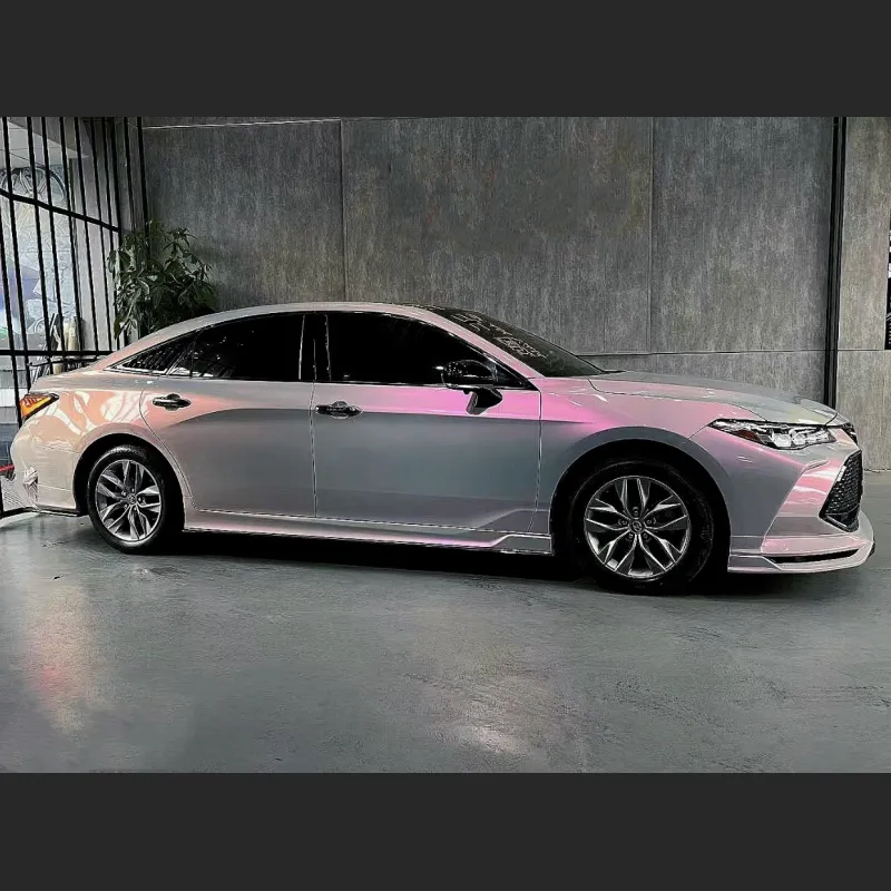 Ravoony Plus Twin Candy Grey Red Color Fliper Car Wrap Toyota Avalon Wrap