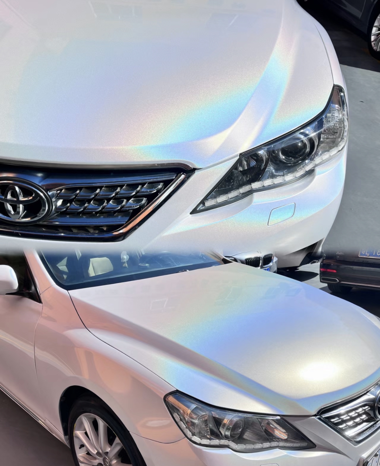 Ravoony Plus Matte Laser White Car Vinyl Wrap Toyota Vinyl Wrap