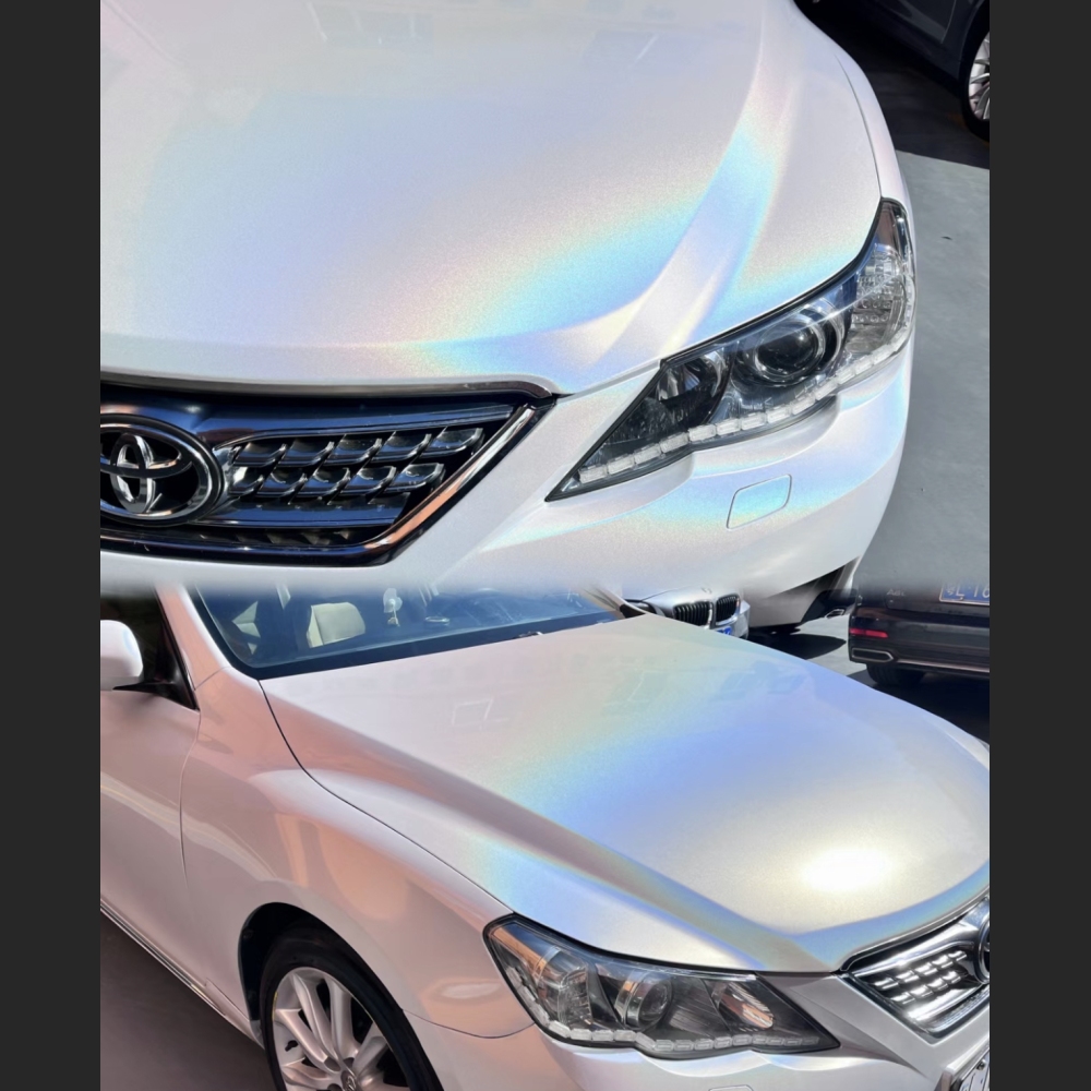 Ravoony Plus Matte Laser White Car Vinyl Wrap Toyota Vinyl Wrap