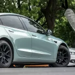 Ravoony Plus Twin Candy Green Gold Car Wrap Tesla Model 3 Wrap