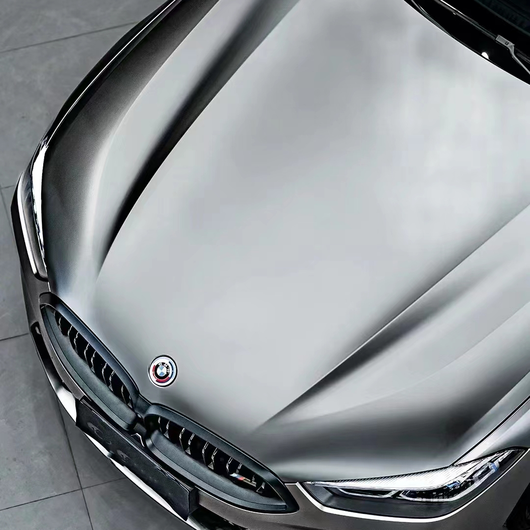 Ravoony Plus PET Matte Liquid Silver Vinyl Car Wrap