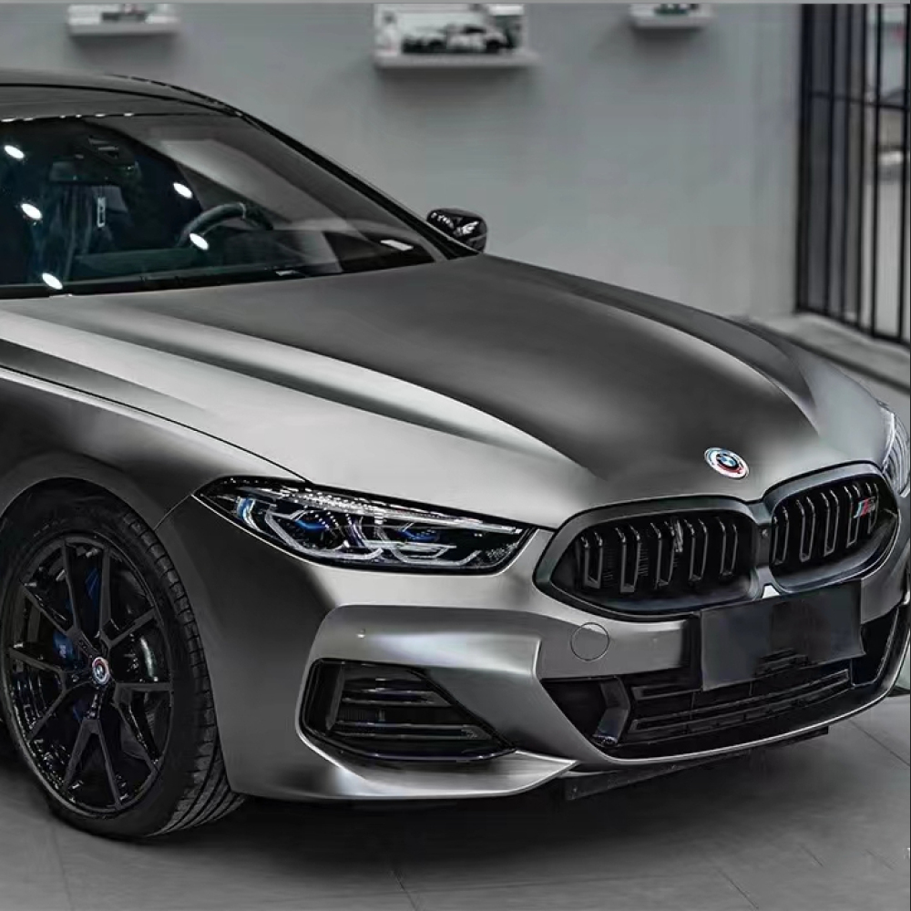 Ravoony Plus PET Matte Liquid Silver Vinyl Car Wrap