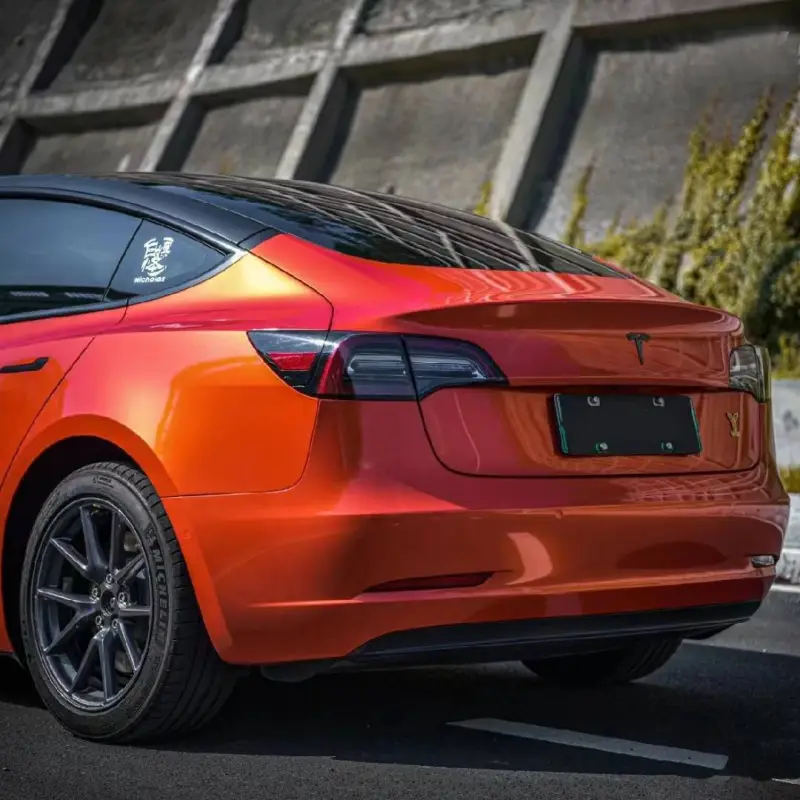  Ravoony Plus Glossy Metal Paint Orange Car Wrap