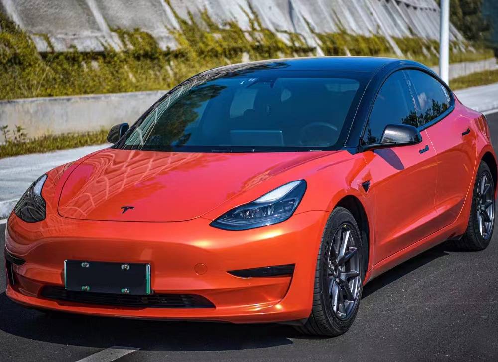  Ravoony Plus Glossy Metal Paint Orange Car Wrap