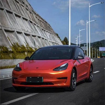  Ravoony Plus Glossy Metal Paint Orange Car Wrap 02