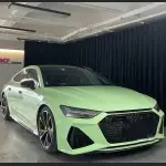 Ravoony Plus Ferrari Gloss Moss Green Vinyl Car Wrap Audi A7 Wrap