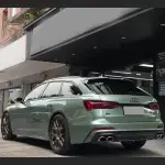 Ravoony Plus Ferrari Gloss Verde Francesca Green Vinyl Car Wrap Audi A6 Wrap