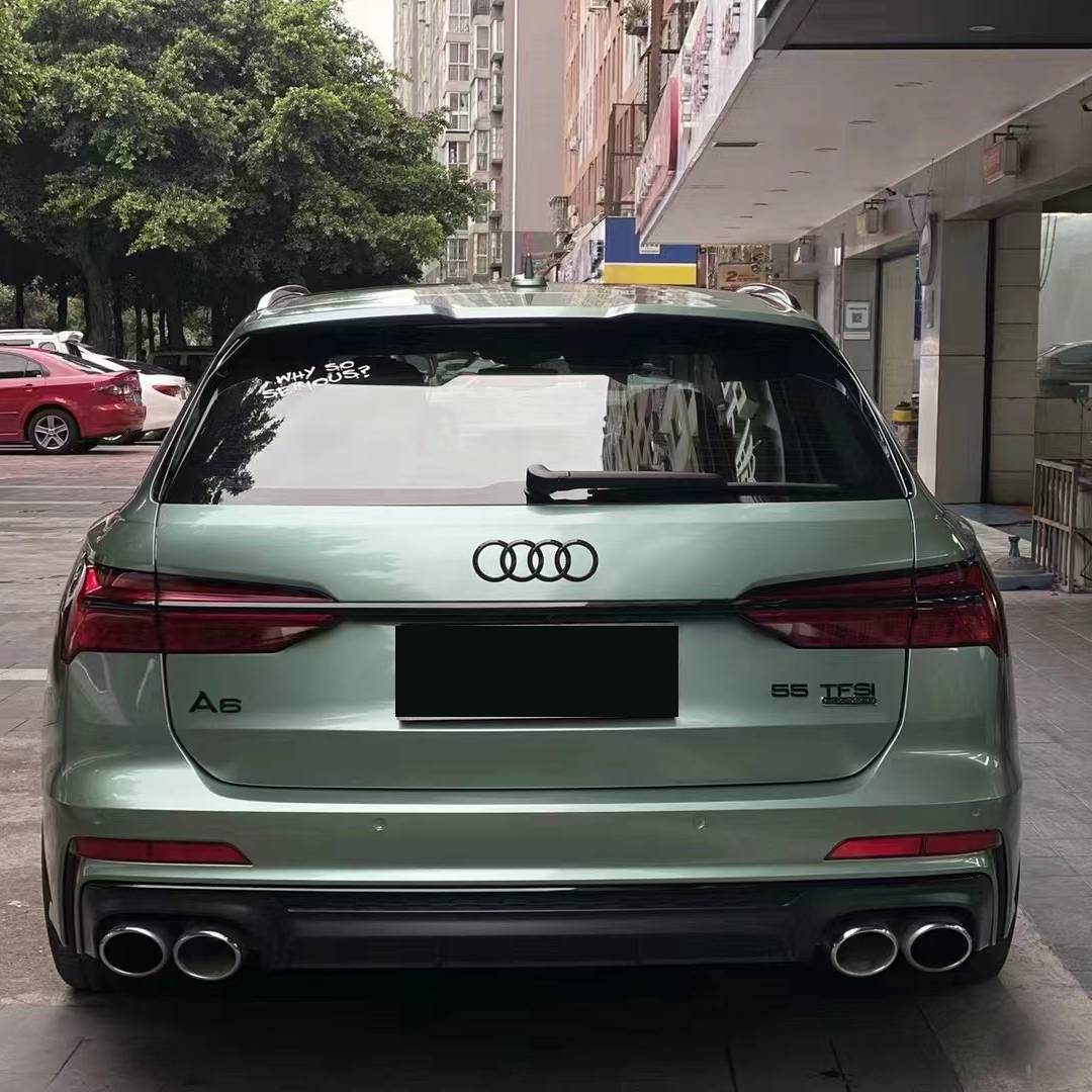 Ravoony Plus Ferrari Gloss Verde Francesca Green Vinyl Car Wrap Audi A6 Wrap