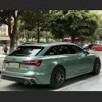 Ravoony Plus Ferrari Gloss Verde Francesca Green Vinyl Car Wrap Audi A6 Wrap