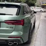 Ravoony Plus Ferrari Gloss Verde Francesca Green Vinyl Car Wrap Audi A6 Wrap