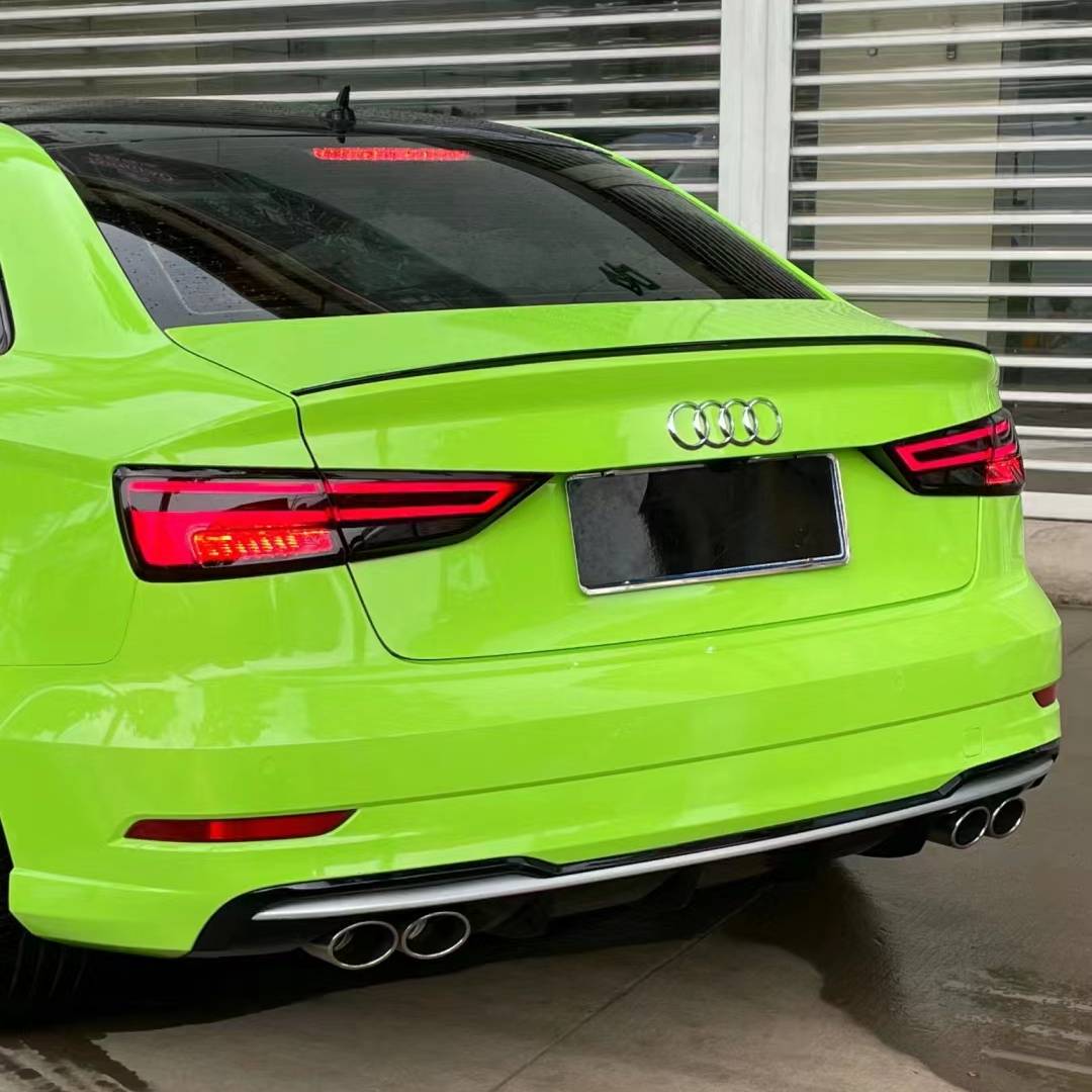 Ravoony Plus Fluorescent Green Car Vinyl Wrap Audi A3 Wrap