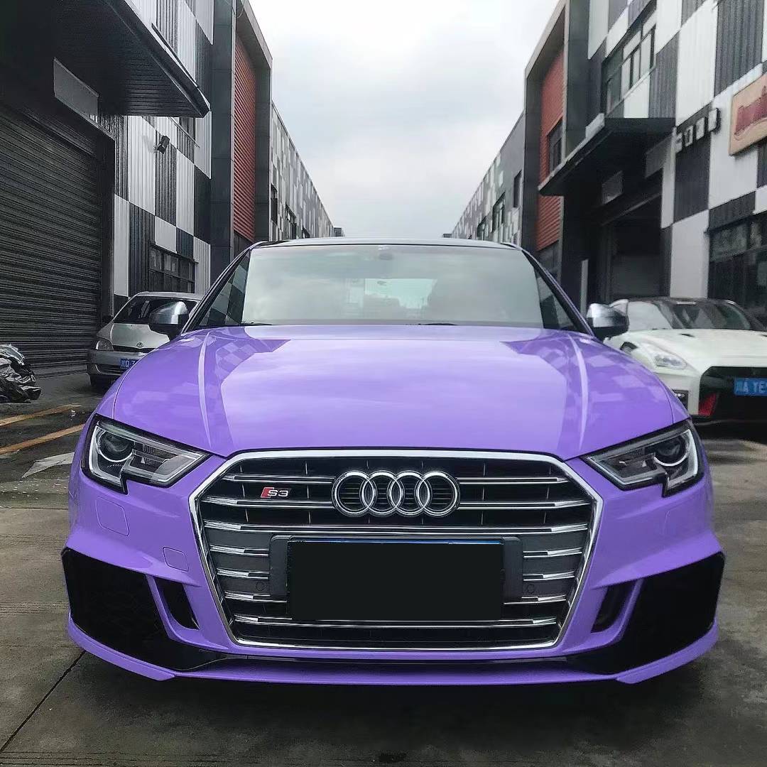 Ravoony Plus Glossy Lavender Purple Car Wrap Audi S3 Wrap