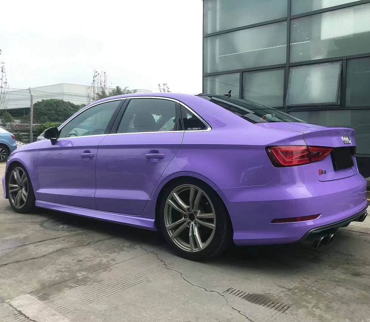 Ravoony Plus Glossy Lavender Purple Car Wrap Audi S3 Wrap