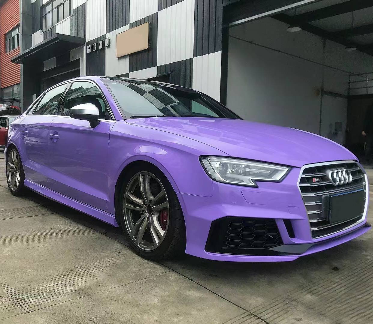 Ravoony Plus Glossy Lavender Purple Car Wrap Audi S3 Wrap