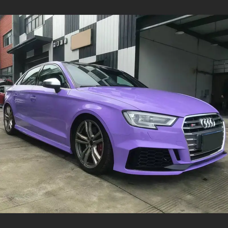 Ravoony Plus Glossy Lavender Purple Car Wrap Audi S3 Wrap