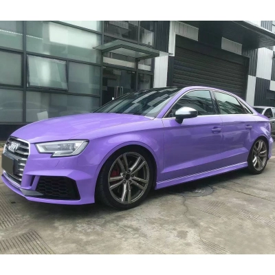 Ravoony Plus Glossy Lavender Purple Car Wrap Audi S3 Wrap 02