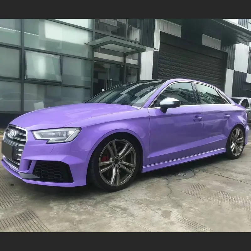Ravoony Plus Glossy Lavender Purple Car Wrap Audi S3 Wrap