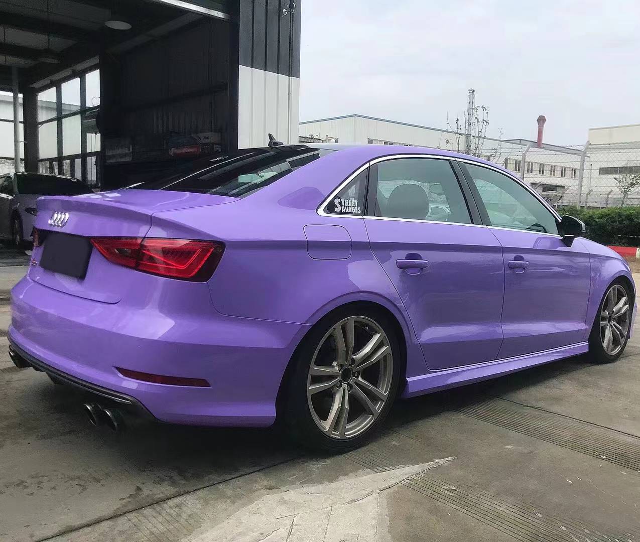Ravoony Plus Glossy Lavender Purple Car Wrap Audi S3 Wrap